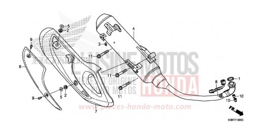 SILENCIEUX D'ECHAPPEMENT SH125ADL de 2020